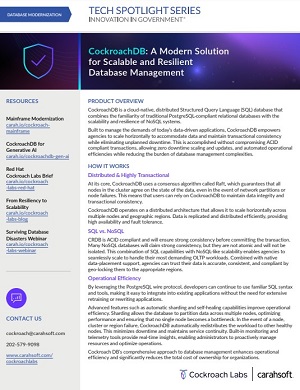 CockroachDB: A Modern Solution for Scalable and Resilient Database Management