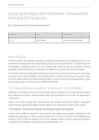 Surviving the Blast: Next-Generation Simulation for Mine and IED Protection