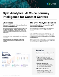 Gyst Analytics For Amazon Connect Contact Centers Solution Brief