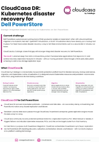 CloudCasa DR: Kubernetes disaster recovery for Dell PowerStore