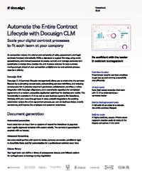 Automate the Entire Contract Lifecycle with Docusign CLM