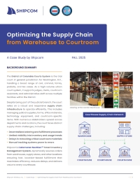 Optimizing the Supply Chain from Warehouse to Courtroom