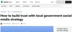 How to Build Trust With Local Government Social Media Strategy