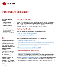 Red Hat AI Skills Path