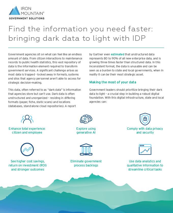 Find the information you need faster: bringing dark data to light with IDP