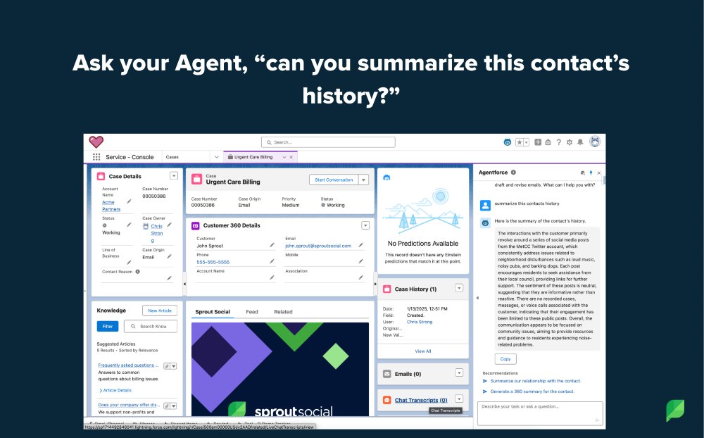 Summarize Contact History