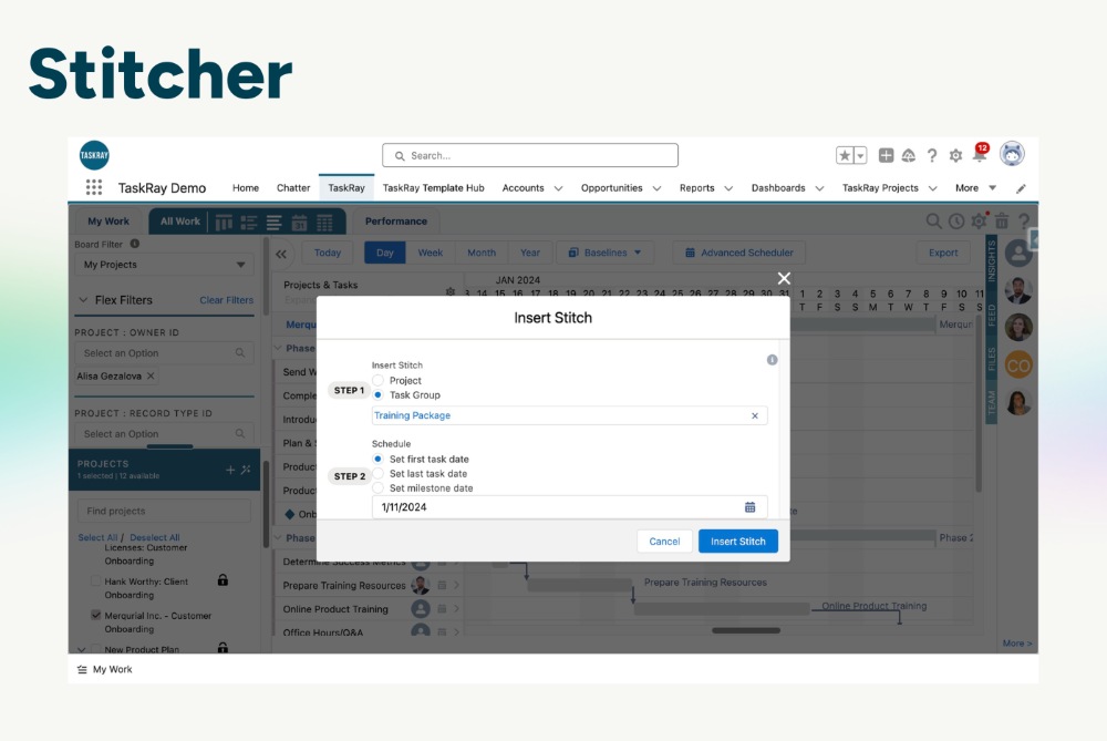 Stitcher (Dynamic Project Creation)