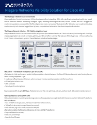 Niagara Networks Visibility Solution for Cisco ACI