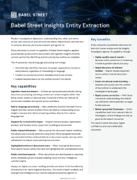Babel Street Insights Entity Extraction
