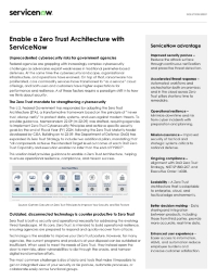 Enable a Zero Trust Architecture with ServiceNow